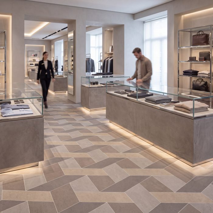 Porcelain flooring