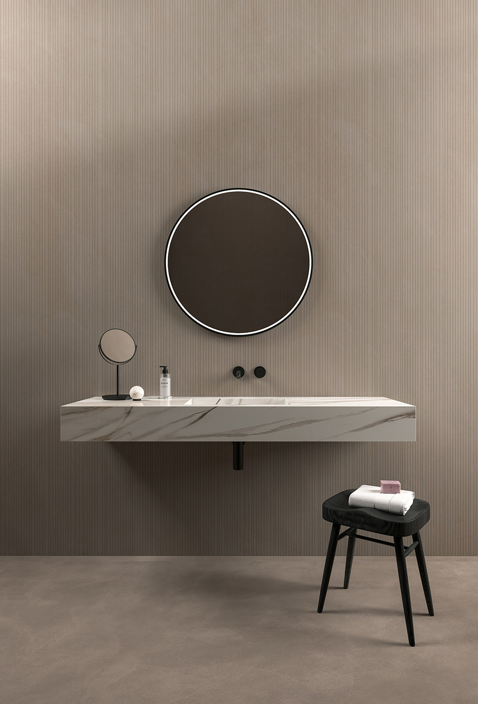 bathroom vanity unit cladded porcelain